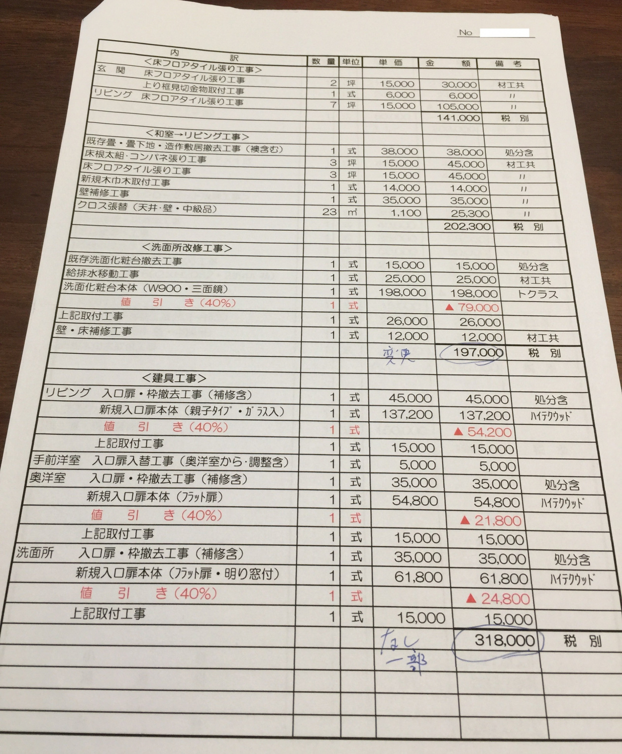 見積もり明細