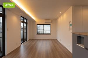 相模原市中央区｜北欧風インテリアのマンション大規模リノベーション事例｜間取り変更・回遊動線