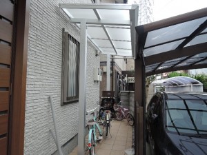 建物を傷つけないサイクルポートを設置し利便性が向上しました。