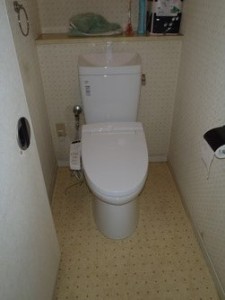 節水型のトイレに交換しました