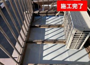 ベランダの塗装と雨樋の交換工事を保険を活用して施工