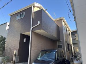 茶色のツートーン塗装