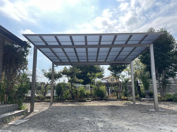 遮熱ポリカの２台用カーポート