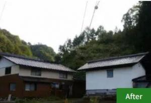 母屋と離れの屋根が新築のように綺麗に生まれ変わりました