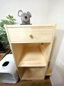 見た目すっきり。かわいい造作猫用トイレ