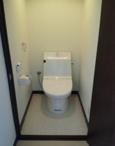トイレ空間を一新し、スッキリとしたデザインのトイレへ。