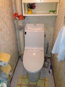 トイレ本体のみの交換。LIXILのアメージュ採用で掃除も楽々♪