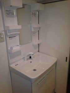 住む人が使いやすいと思う洗面台に入れ替えました。
