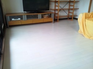 マンションの直貼り遮音フロアの貼り替え工事をしました。
