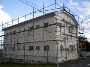 明るい雰囲気のアパートに仕上がりました。