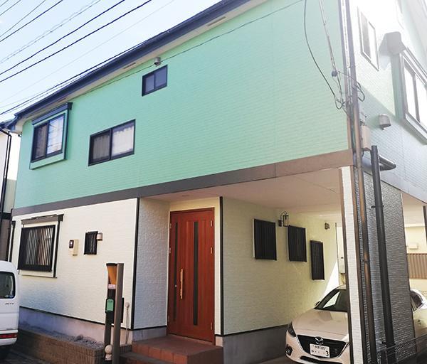 【外壁】関西ペイント㈱アレスダイナミックトップで塗り替え明るい雰囲気の家に