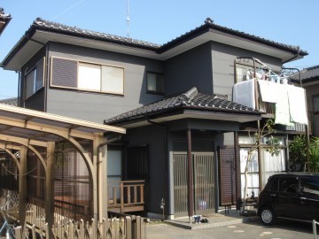 セラミック塗装で石材調の落ち着いた雰囲気になりました