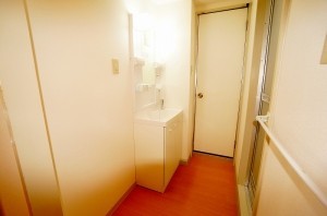 手洗い器を洗面化粧台に替えました